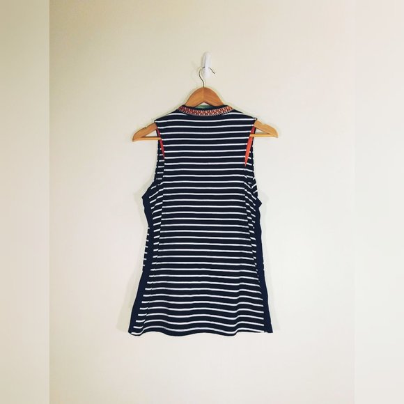 THML Embroidered Cotton Tank Top Striped | Large - Picture 2 of 5